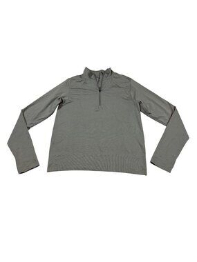 Lululemon Mens Gray Green Long Sleeve 1/4 Zip Pullover Shirt Size S (HH818)